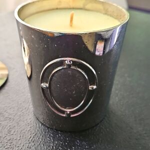 Vintage Things Remembered Silver Candle Holder with Lid And  a Candle